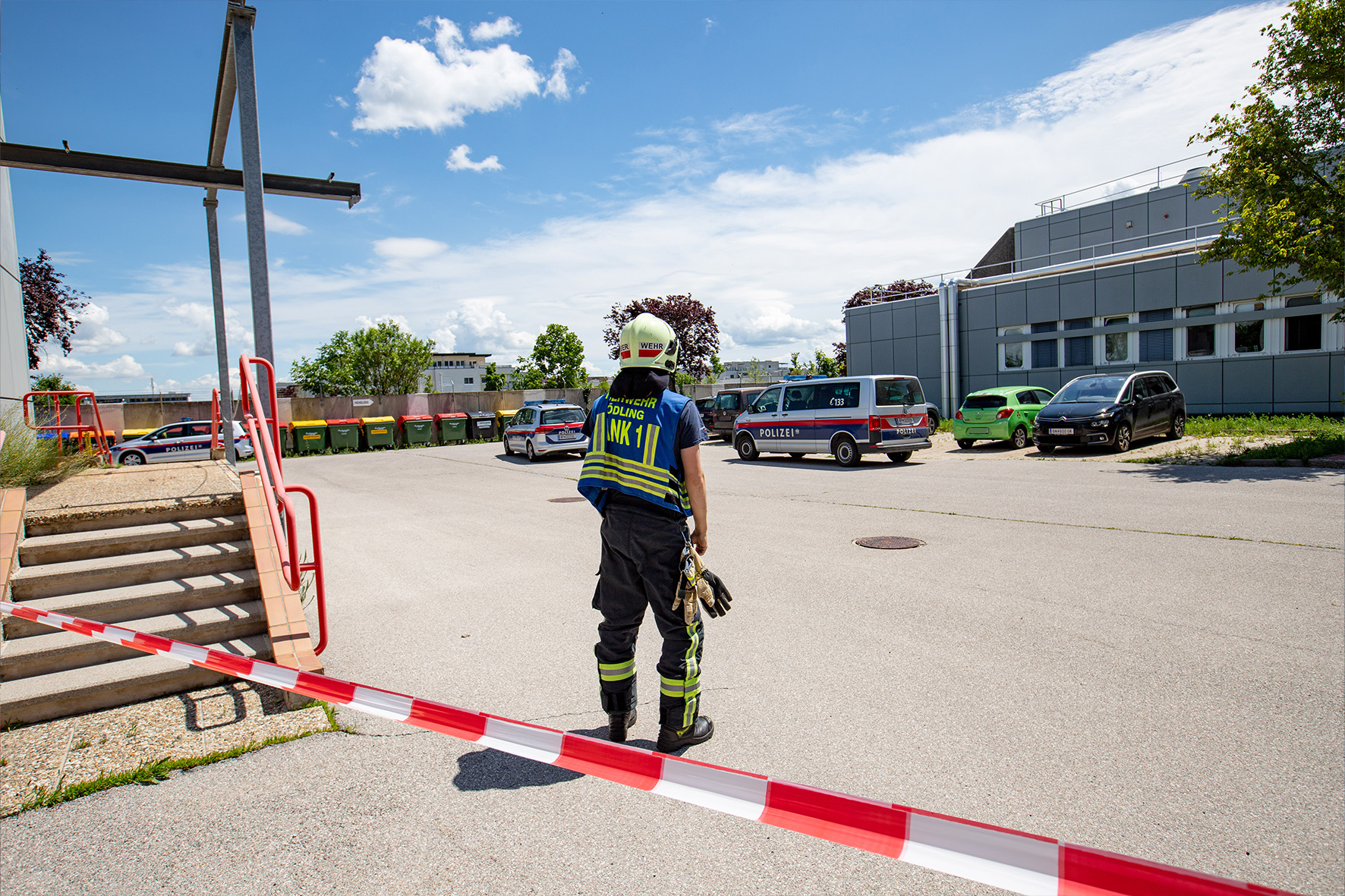 Örtlicher Chemieunfall in Labor Freiwillige Feuerwehr der Stadt